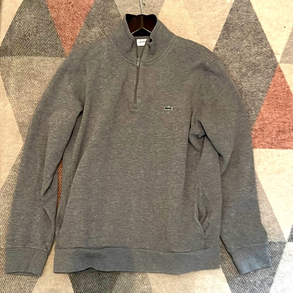 Genuine Lacoste ! Men’s XXL / 2XL sweat shirt with quarter zipper